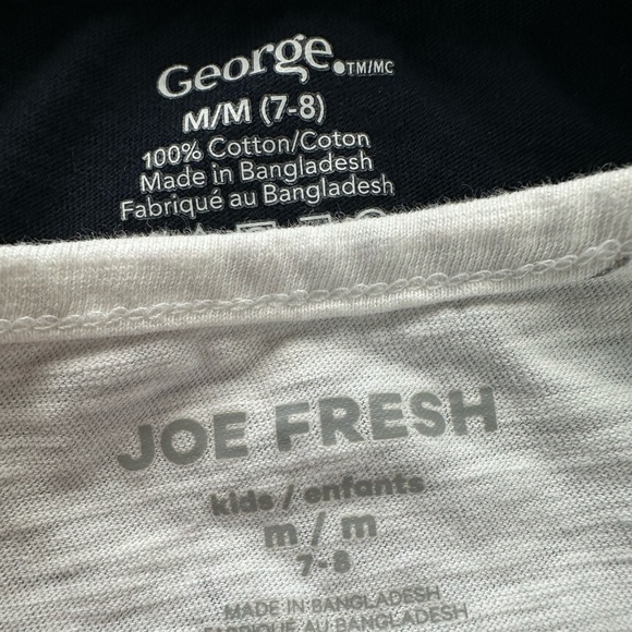 Girls 7-8 Short Sleeve Tee Shirts Bundle  - George & Joe Fresh - Picture 7 of 7